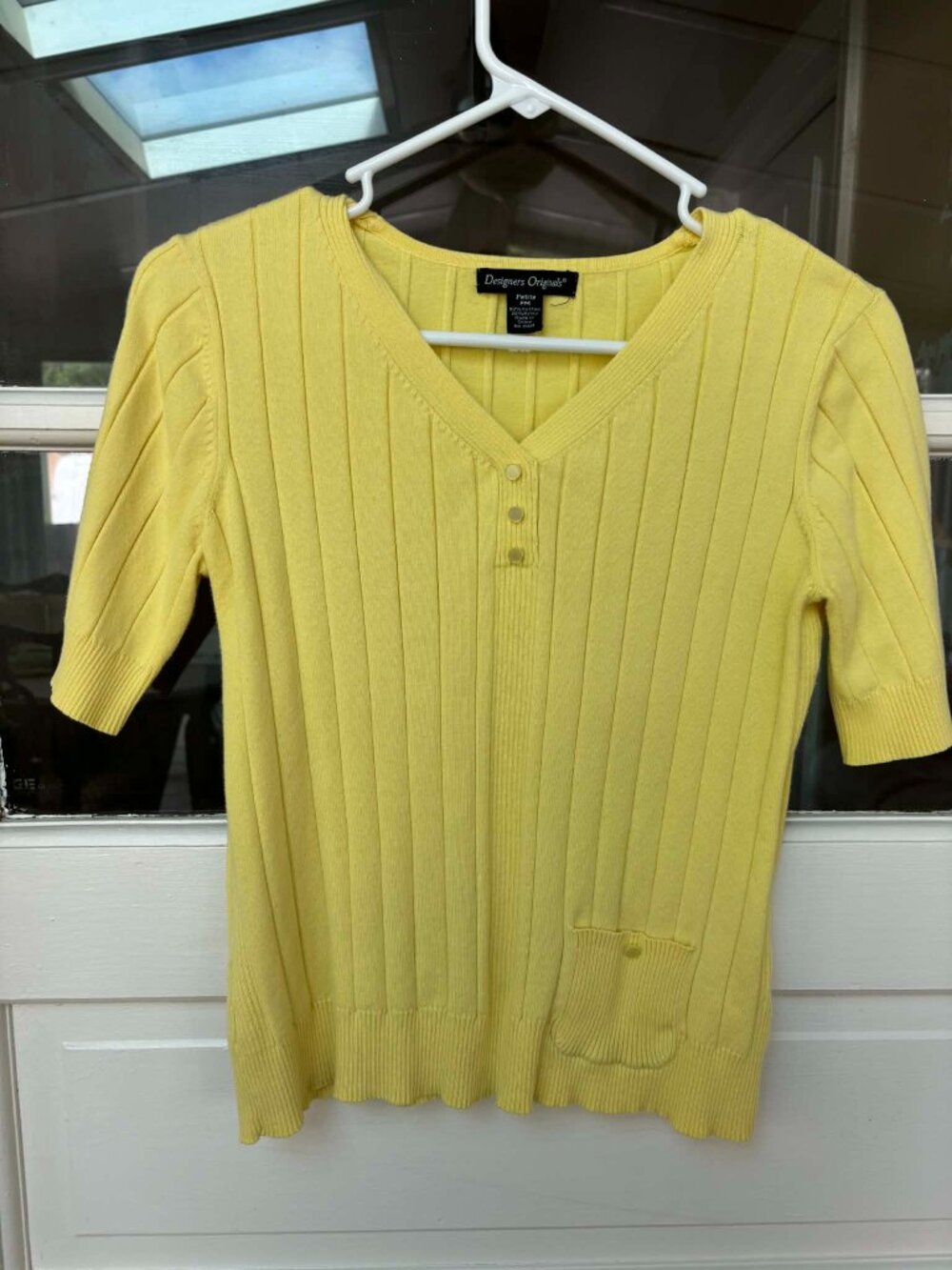 Preloved Designers Original Yellow Short Sleeved Sweatre PM